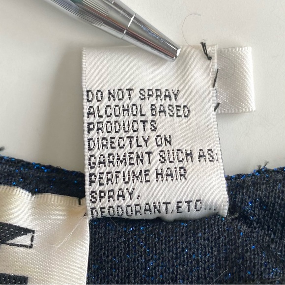 Vintage 90s Blue Sequin Mini Dress 10 Low Back Sleeveless Dopamine Glam Bodycon - Picture 9 of 9